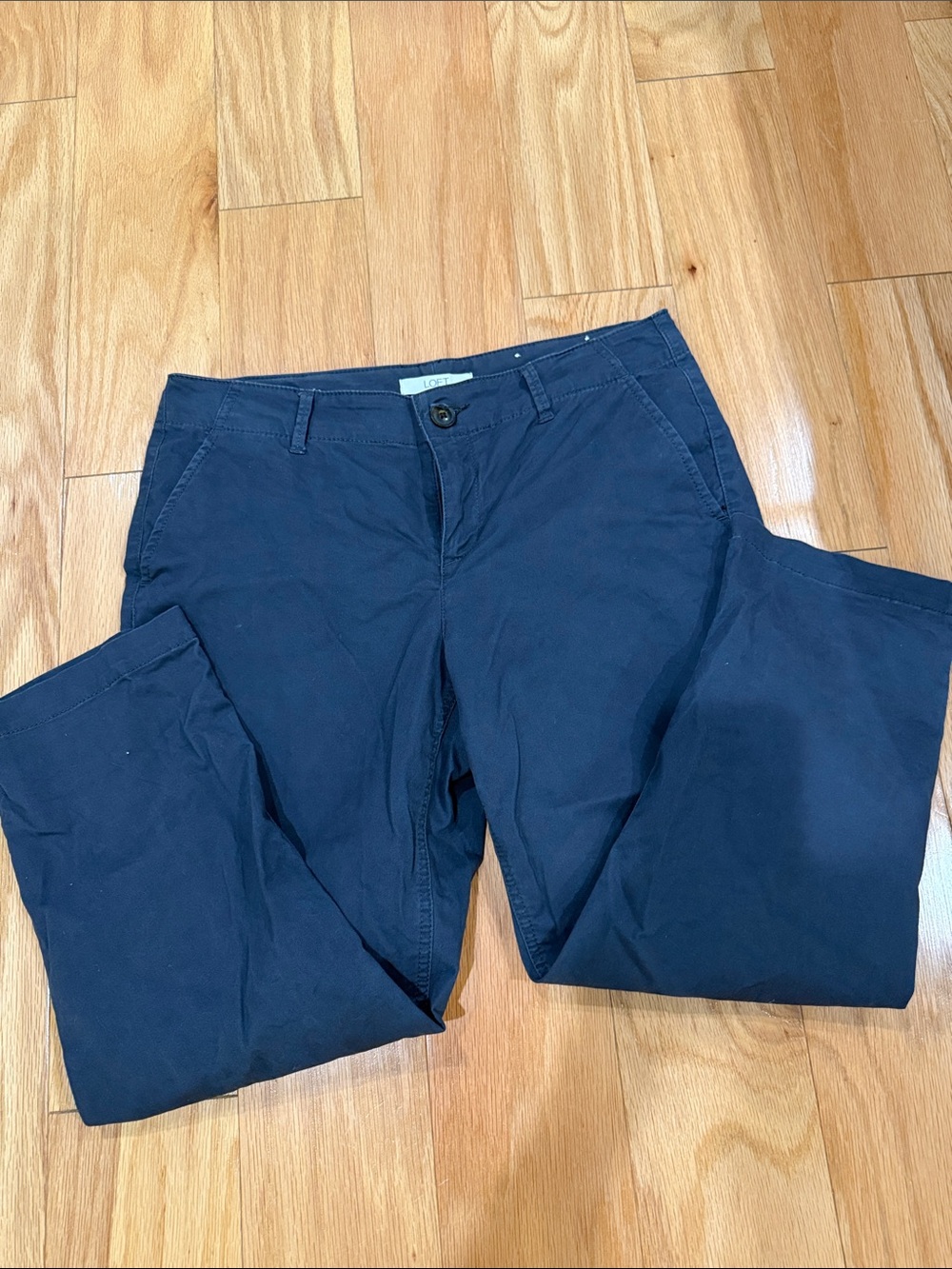 LOFT grey women’s 8P Monroe slim Chino Pants ankle